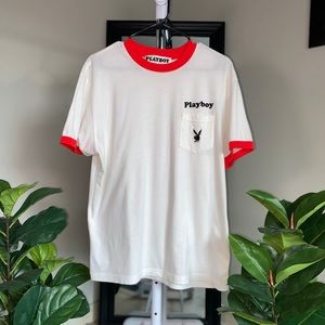 Playboy Vintage Small Print Graphic Tee Shirt